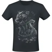 Axel Hermann T-shirt - Viking Ship - S 4XL - för Herr - svart