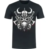 Lobo Negro T-shirt - Viking Blood - S 4XL - för Herr - svart