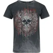 Outer Vision T-shirt - Viking Skull - S 4XL - för Herr - grå