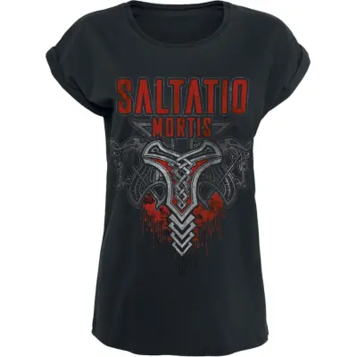 Saltatio Mortis T-shirt - Viking Logo - S XXL - för Dam - svart