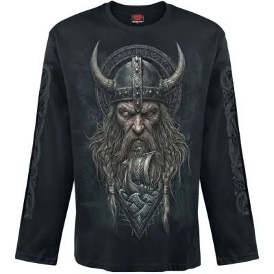 Spiral Långärmad tröja - Viking Norsemen - M XXL - för Herr - svart