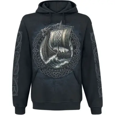 Spiral Luvtröja - Viking Norsemen - S 4XL - för Herr - svart