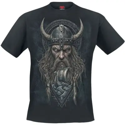 Spiral T-shirt - Viking Norsemen - S 4XL - för Herr - svart