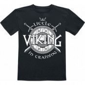 Sprüche - Fun T-shirt - Little Viking In Training - 128 164 - för barn - svart