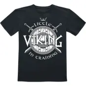 Sprüche - Fun T-shirt - Little Viking In Training - 104 164 - för barn - svart