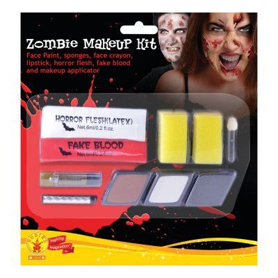 Zombie Dam Makeup Kit med Latex