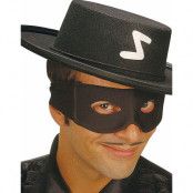 Svart Zorro Ögonmask med knytning