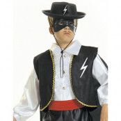 Svart Zorro-hatt till barn