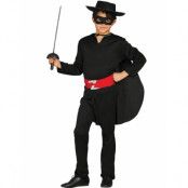 Zorro Inspirerad Barnkostym 6 Delar